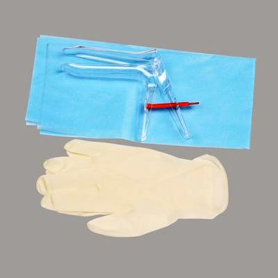 Набор гинекологический без инструмента (зеркало, салфетка, перчатки), размер S